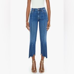 MOTHER INSIDER CROP POINTY FRAY SCORCHIN jeans size 28